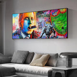 ChandeliersDecor.com-Wall Posters-Wall Street Movie Smoking Man Canvas Wall Art