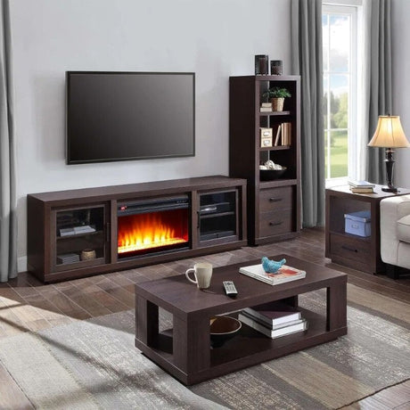 ChandeliersDecor.com-Coffee Tables-Walnut Cage Center Table