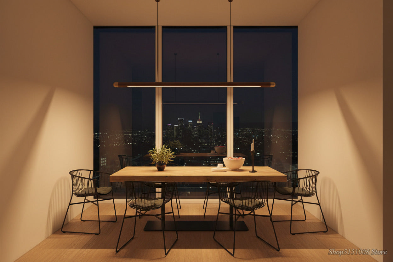 ChandeliersDecor.com-Kitchen Island-Walnut Hanging Light: Unique and Stylish Lighting Solution
