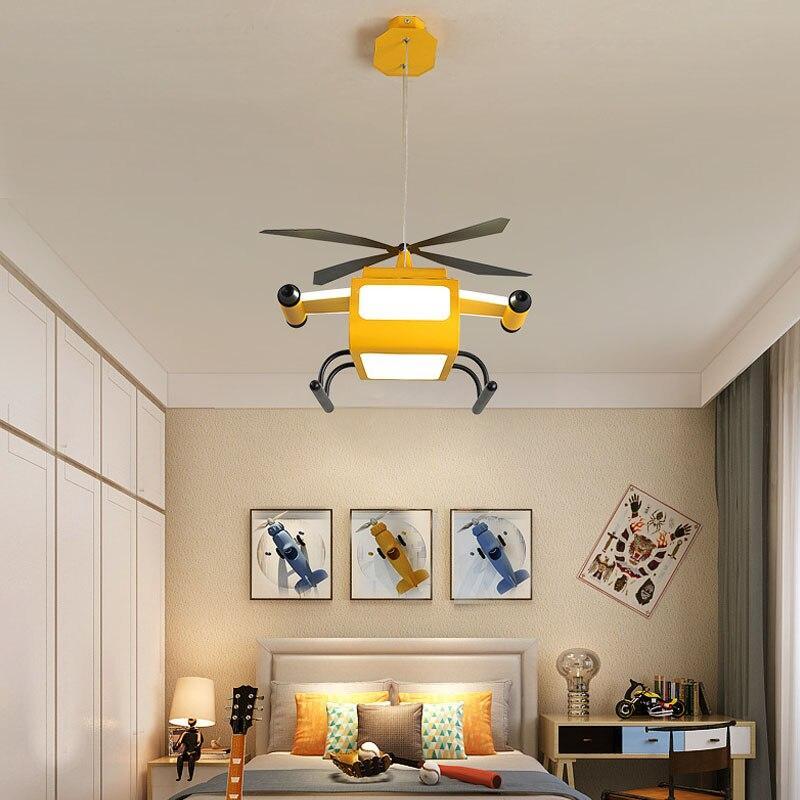 ChandeliersDecor.com-Kids Room Nursery Lighting-War Helicopter LED Chandelier for Kids Bedroom