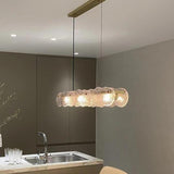 ChandeliersDecor.com-Kitchen Island-Water Ripple Glass Art Chandelier: Exquisite and Unique