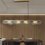 ChandeliersDecor.com-Kitchen Island-Water Ripple Glass Art Chandelier: Exquisite and Unique