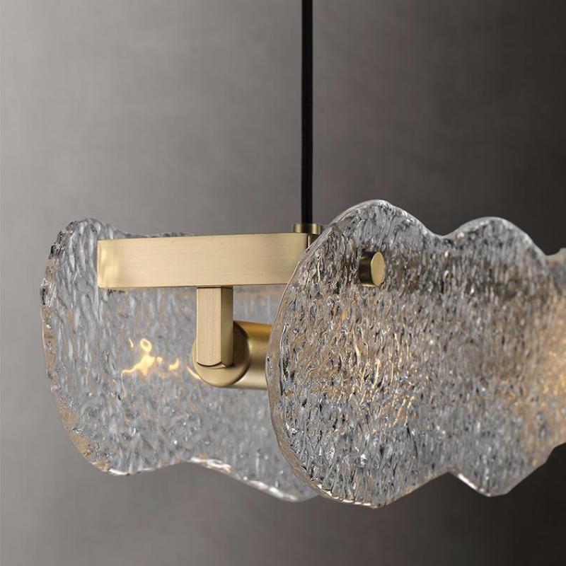 ChandeliersDecor.com-Kitchen Island-Water Ripple Glass Art Chandelier: Exquisite and Unique