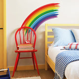 ChandeliersDecor.com-Kids Room Nursery Decals-Watercolor Half Rainbow with Vigor Style Dots Wall Stickers