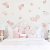 ChandeliersDecor.com-Watercolor Pink Polka Dots Wall Sticker