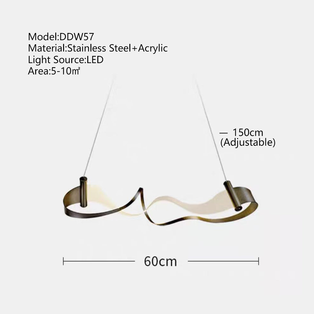 ChandeliersDecor.com-Kitchen Island-Wave Chandelier: Stylish Lighting for Any Space