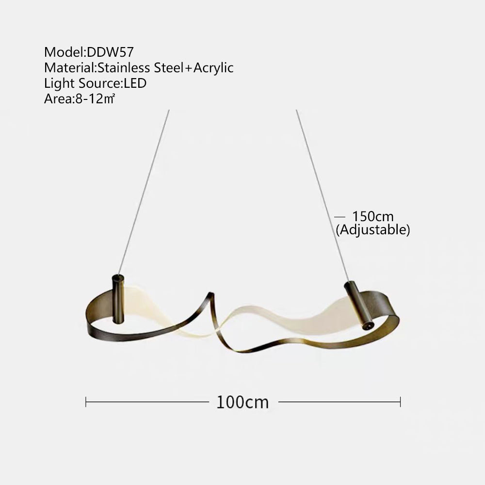 ChandeliersDecor.com-Kitchen Island-Wave Chandelier: Stylish Lighting for Any Space