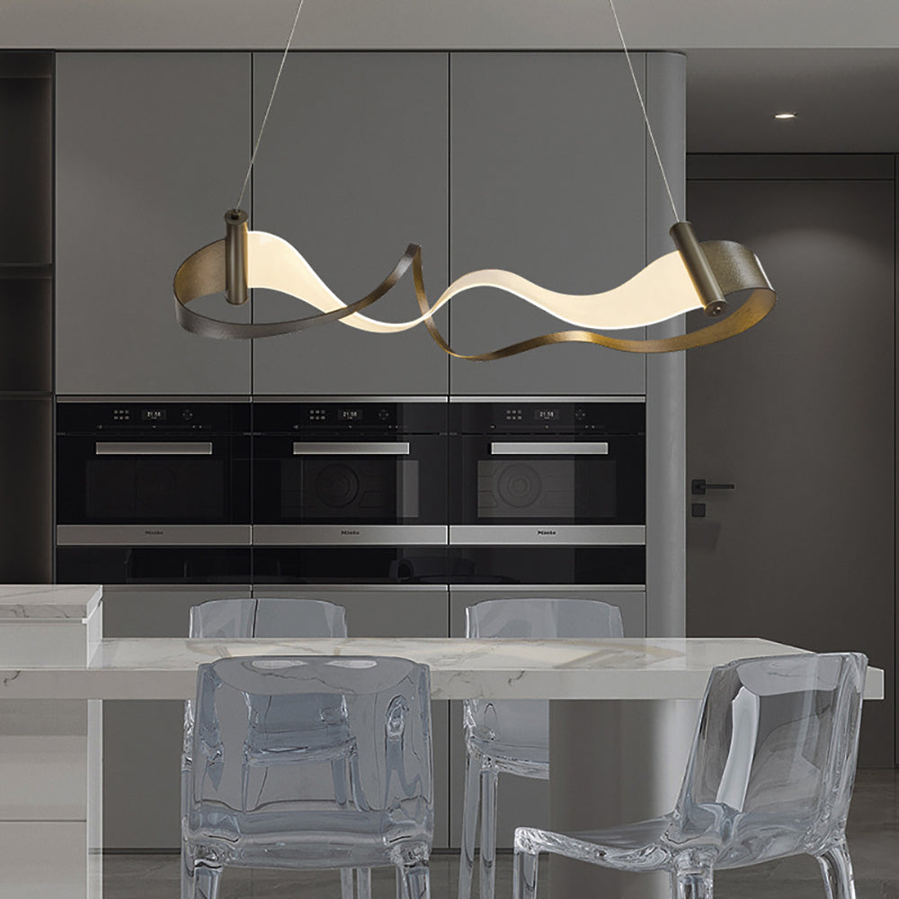 ChandeliersDecor.com-Kitchen Island-Wave Chandelier: Stylish Lighting for Any Space