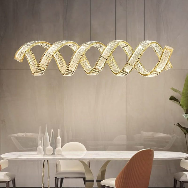 Wave Crystal Pendant Light: Enhance Your Space-ChandeliersDecor.com