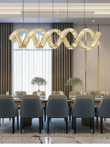 ChandeliersDecor.com-Kitchen Island-Wave Crystal Pendant Light: Enhance Your Space