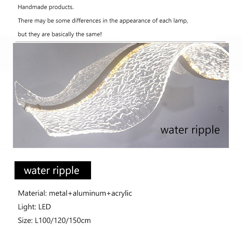 ChandeliersDecor.com-Kitchen Island-Wave LED Hanging Light for Dining and Kitchen Island