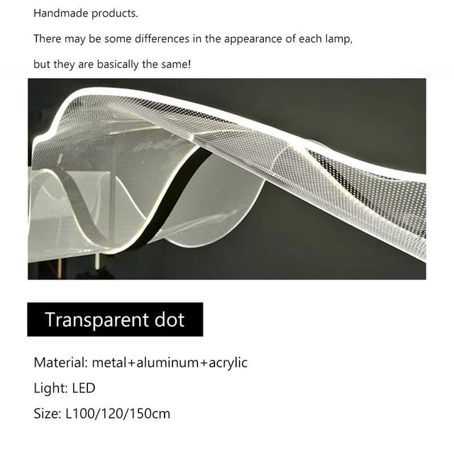 ChandeliersDecor.com-Kitchen Island-Wave LED Hanging Light for Dining and Kitchen Island