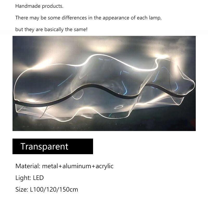 ChandeliersDecor.com-Kitchen Island-Wave LED Hanging Light for Dining and Kitchen Island