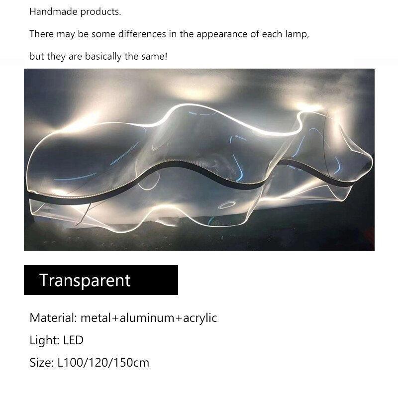 ChandeliersDecor.com-Kitchen Island-Wave LED Hanging Light for Dining and Kitchen Island