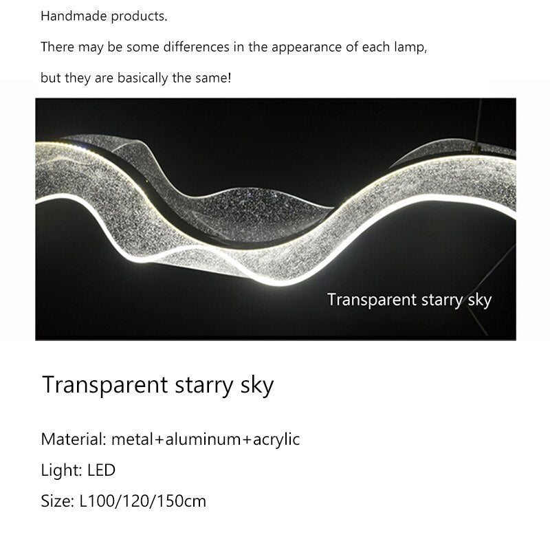 ChandeliersDecor.com-Kitchen Island-Wave LED Hanging Light for Dining and Kitchen Island