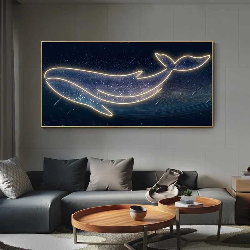 ChandeliersDecor.com-LED Wall Art-Whale LED Wall Lamp - Creative Art Decor