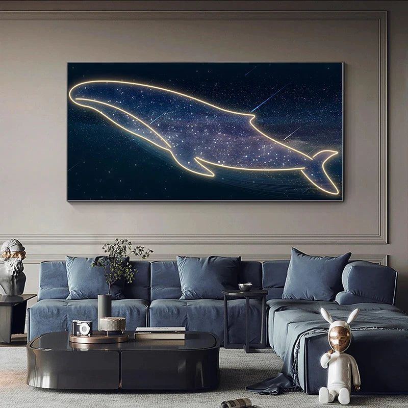 ChandeliersDecor.com-LED Wall Art-Whale LED Wall Lamp - Creative Art Decor