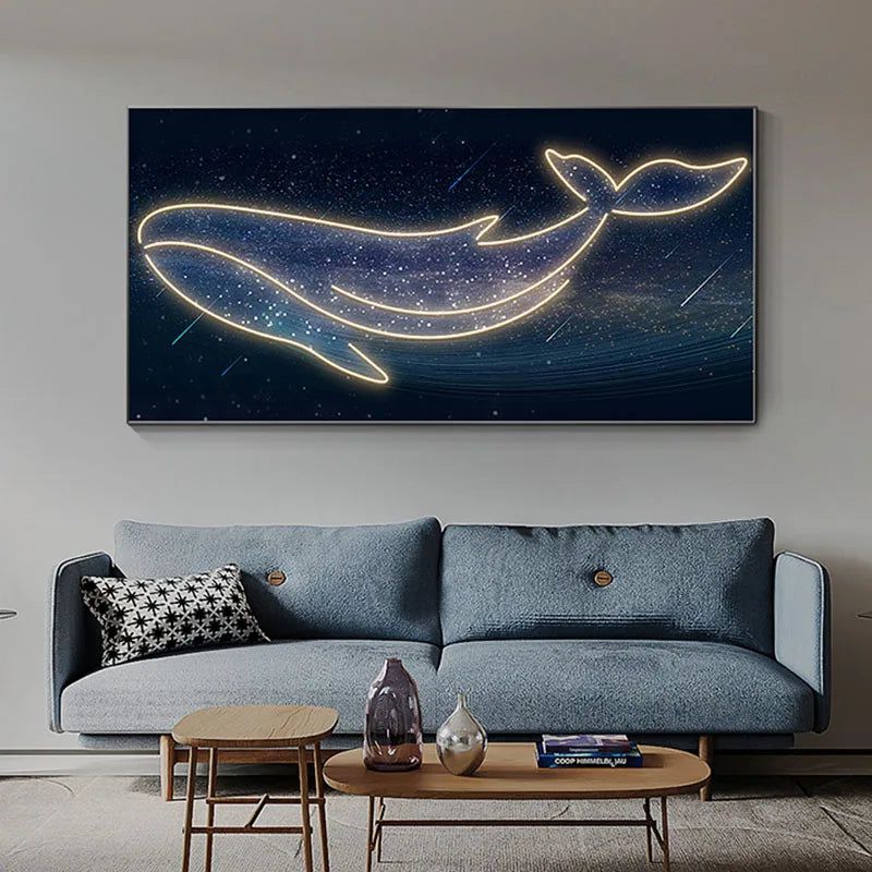 ChandeliersDecor.com-LED Wall Art-Whale LED Wall Lamp - Creative Art Decor