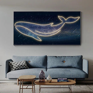 ChandeliersDecor.com-LED Wall Art-Whale LED Wall Lamp - Creative Art Decor