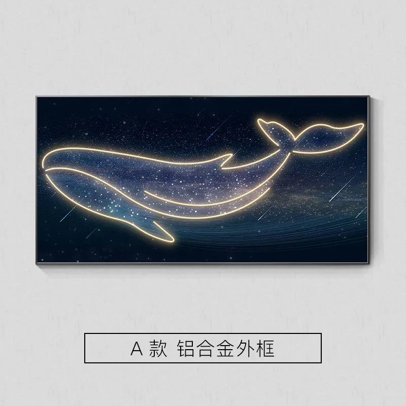 ChandeliersDecor.com-LED Wall Art-Whale LED Wall Lamp - Creative Art Decor