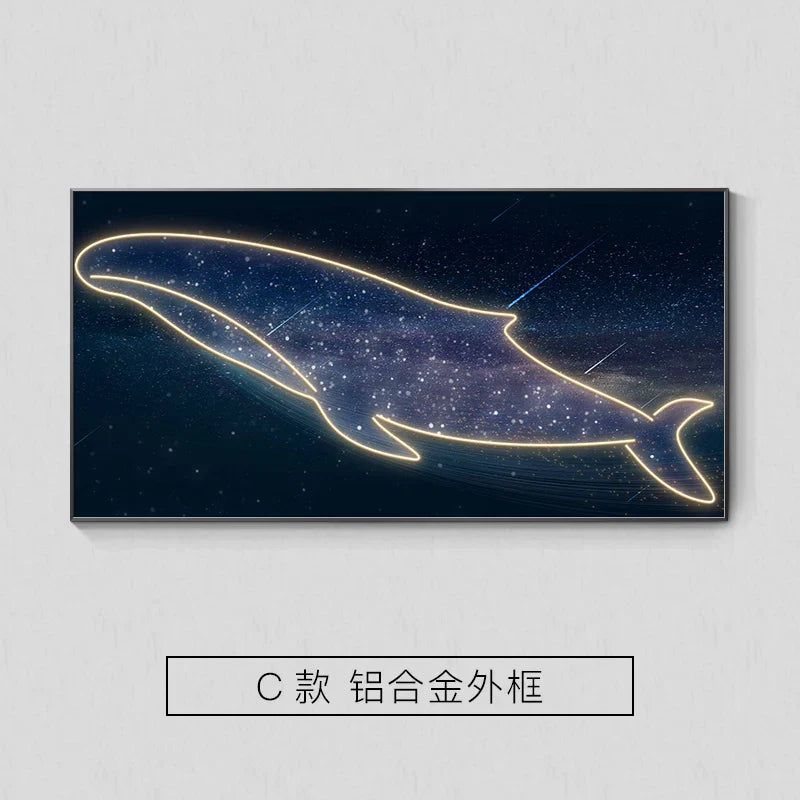 ChandeliersDecor.com-LED Wall Art-Whale LED Wall Lamp - Creative Art Decor