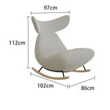 ChandeliersDecor.com-Rocking Chairs-Whale Sofa Rocking Chair - Ideal Seating for Relaxation