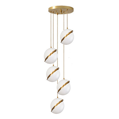 ChandeliersDecor.com-Pendant Lights-White Glass Ball Bubble LED Pendant Lights - Modern Style