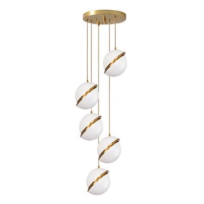 White Glass Ball Bubble LED Pendant Lights - Modern Style-ChandeliersDecor.com