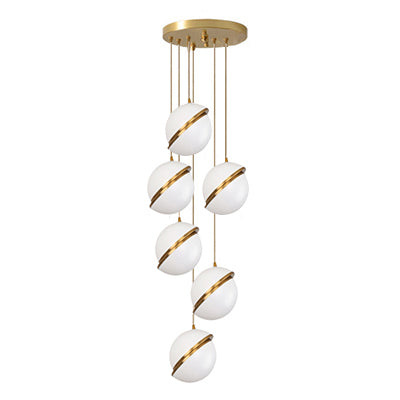 ChandeliersDecor.com-Pendant Lights-White Glass Ball Bubble LED Pendant Lights - Modern Style
