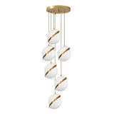 ChandeliersDecor.com-Pendant Lights-White Glass Ball Bubble LED Pendant Lights - Modern Style