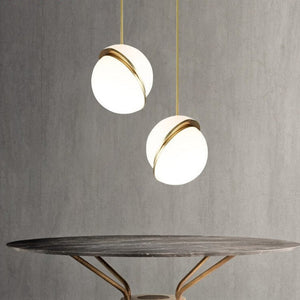 ChandeliersDecor.com-Pendant Lights-White Glass Ball Bubble LED Pendant Lights - Modern Style