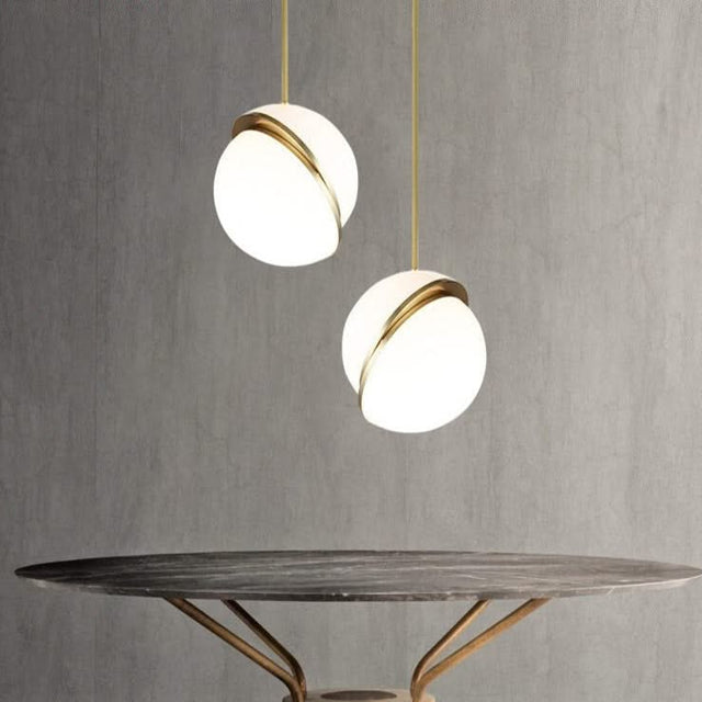 White Glass Ball Bubble LED Pendant Lights - Modern Style-ChandeliersDecor.com