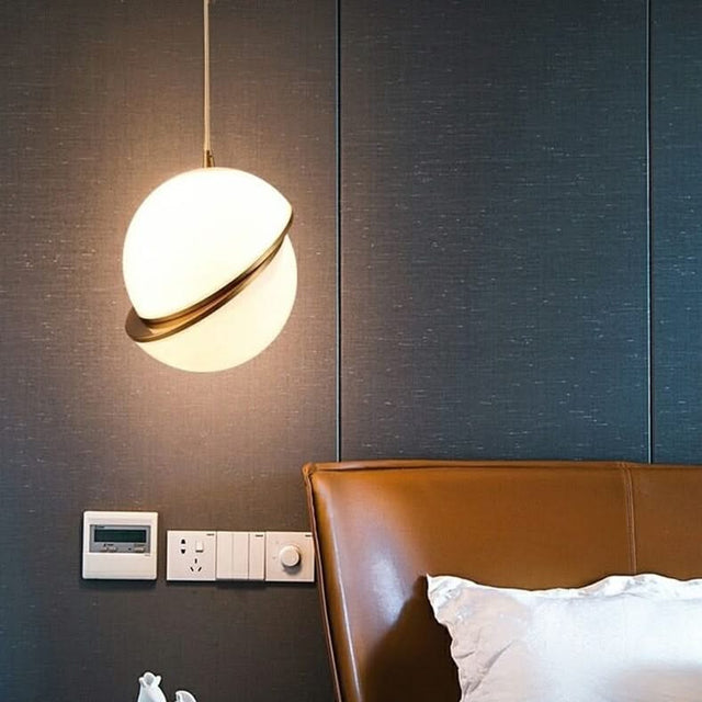 White Glass Ball Bubble LED Pendant Lights - Modern Style-ChandeliersDecor.com