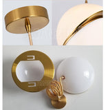 ChandeliersDecor.com-Pendant Lights-White Glass Ball Bubble LED Pendant Lights - Modern Style