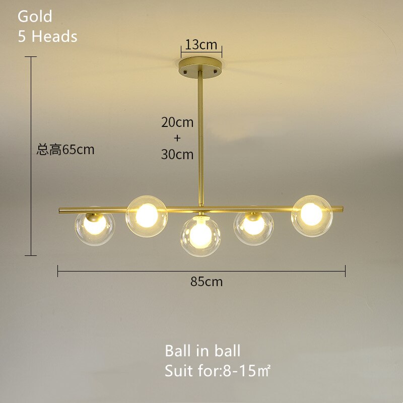 ChandeliersDecor.com-Kitchen Island-White Glass Ball Chandelier - Stunning Lighting Fixture