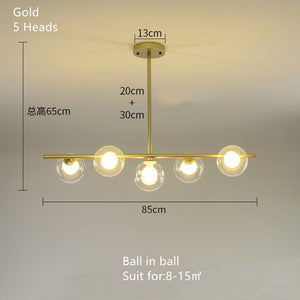 ChandeliersDecor.com-Kitchen Island-White Glass Ball Chandelier - Stunning Lighting Fixture