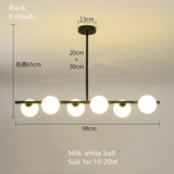 ChandeliersDecor.com-Kitchen Island-White Glass Ball Chandelier - Stunning Lighting Fixture
