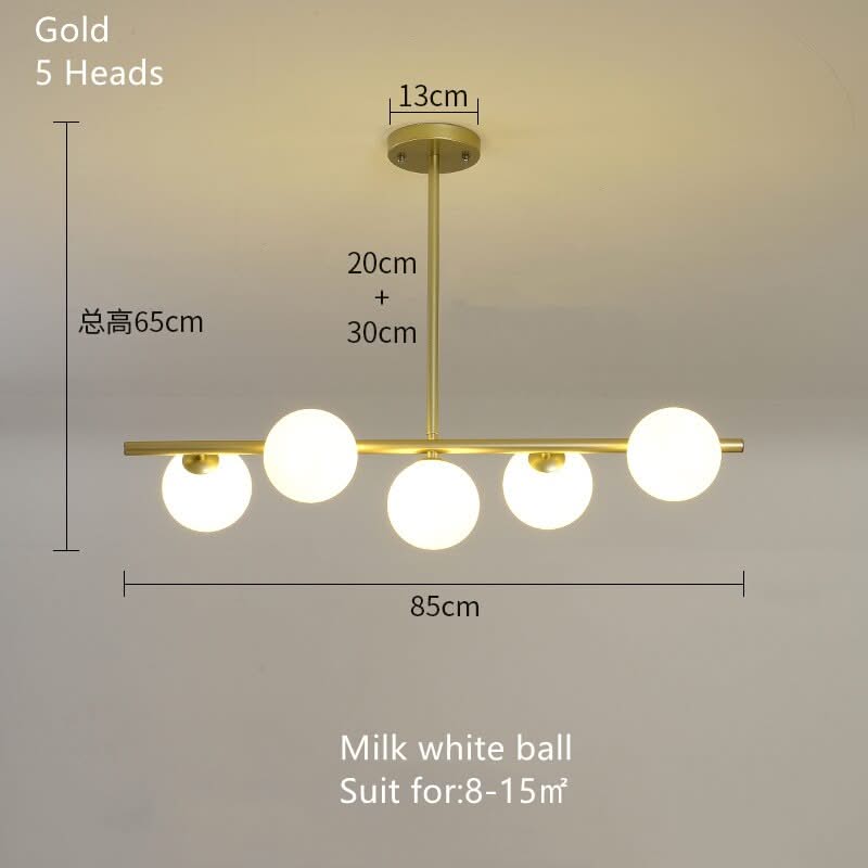 White Glass Ball Chandelier - Stunning Lighting Fixture-ChandeliersDecor.com