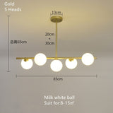 ChandeliersDecor.com-Kitchen Island-White Glass Ball Chandelier - Stunning Lighting Fixture