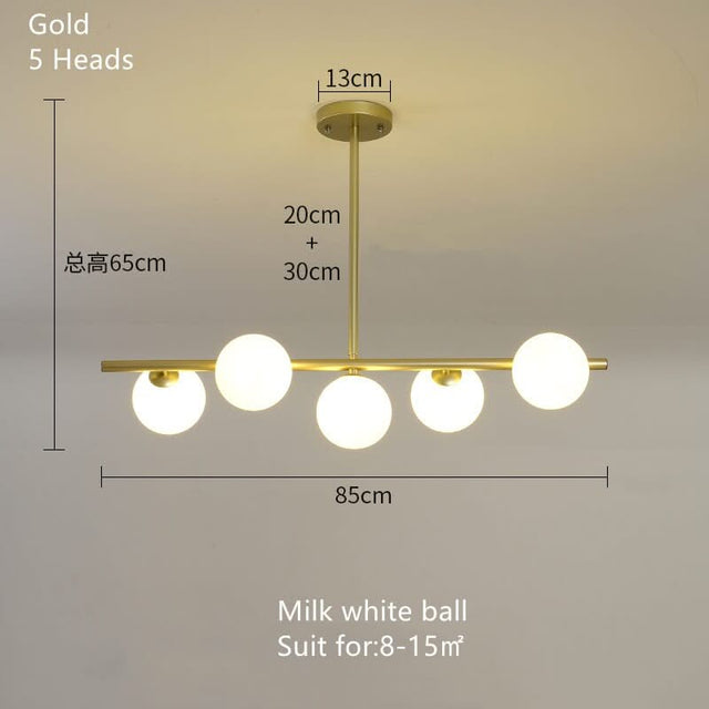 White Glass Ball Chandelier - Stunning Lighting Fixture-ChandeliersDecor.com