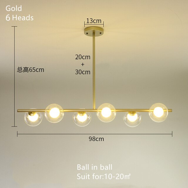 ChandeliersDecor.com-Kitchen Island-White Glass Ball Chandelier - Stunning Lighting Fixture