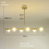 ChandeliersDecor.com-Kitchen Island-White Glass Ball Chandelier - Stunning Lighting Fixture