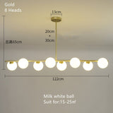 ChandeliersDecor.com-Kitchen Island-White Glass Ball Chandelier - Stunning Lighting Fixture
