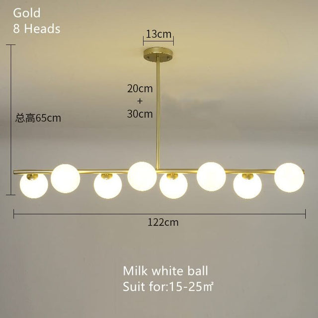 White Glass Ball Chandelier - Stunning Lighting Fixture-ChandeliersDecor.com
