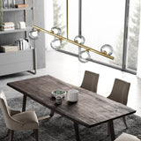 ChandeliersDecor.com-Kitchen Island-White Glass Ball Chandelier - Stunning Lighting Fixture