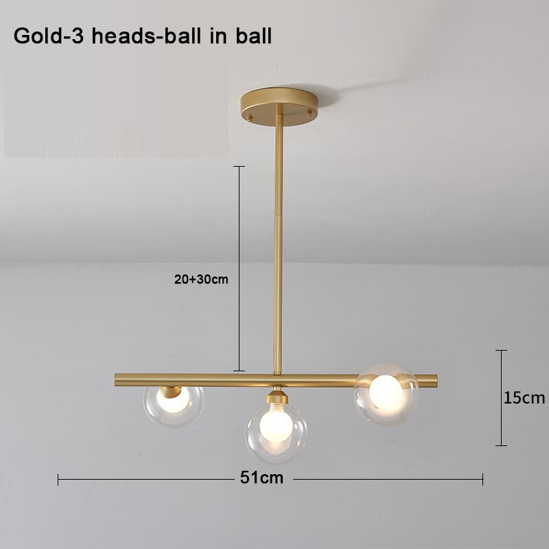 ChandeliersDecor.com-Kitchen Island-White Glass Ball Chandelier - Stunning Lighting Fixture