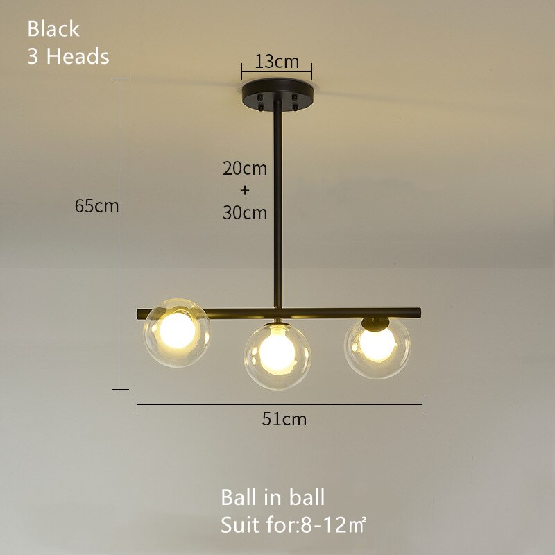 ChandeliersDecor.com-Kitchen Island-White Glass Ball Chandelier - Stunning Lighting Fixture