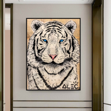 ChandeliersDecor.com-Wall Posters-White Tiger Poster: Stunning Art of Majestic White Tigers