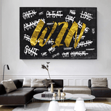 ChandeliersDecor.com-Wall Posters-WIN victory Motivational Art - Canvas Wall Art