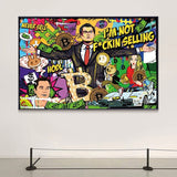 ChandeliersDecor.com-Wall Posters-Wolf of Wall Street Canvas Art - Bitcoin Millionaire